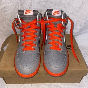 Nike Dunks High Grey & Orange